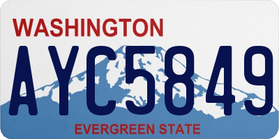 WA license plate AYC5849