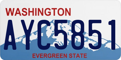 WA license plate AYC5851