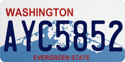 WA license plate AYC5852