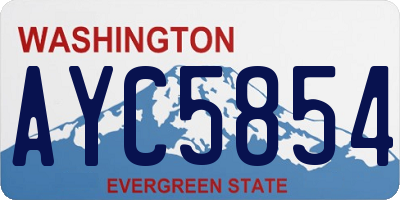 WA license plate AYC5854