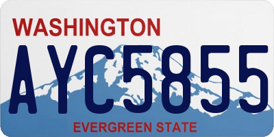 WA license plate AYC5855