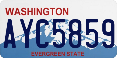 WA license plate AYC5859