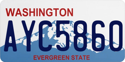 WA license plate AYC5860