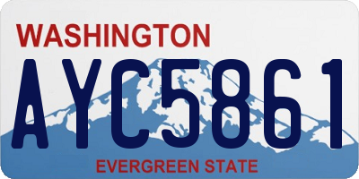 WA license plate AYC5861