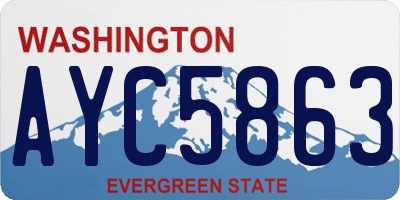 WA license plate AYC5863
