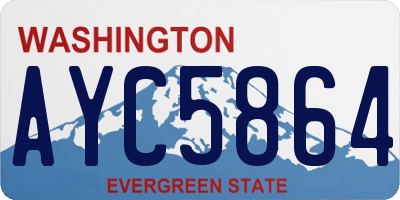 WA license plate AYC5864