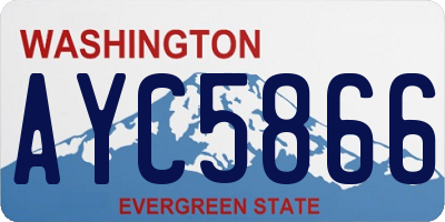 WA license plate AYC5866