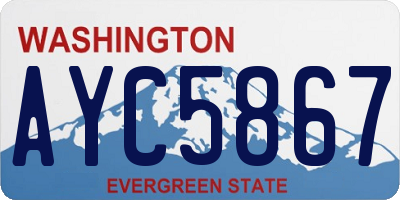 WA license plate AYC5867