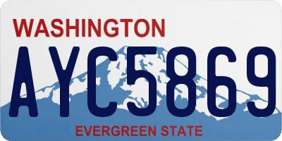 WA license plate AYC5869
