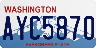 WA license plate AYC5870