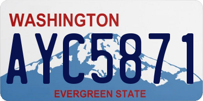 WA license plate AYC5871