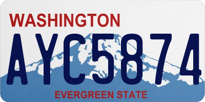 WA license plate AYC5874