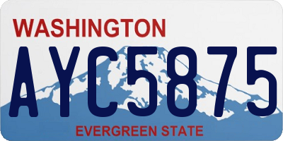 WA license plate AYC5875