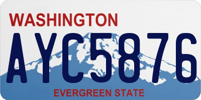 WA license plate AYC5876