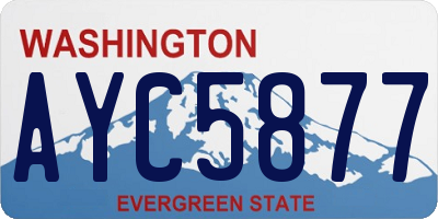 WA license plate AYC5877