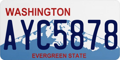 WA license plate AYC5878