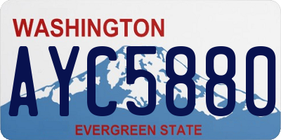 WA license plate AYC5880