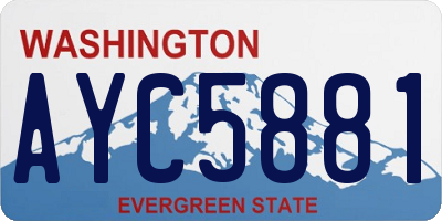 WA license plate AYC5881
