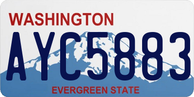 WA license plate AYC5883
