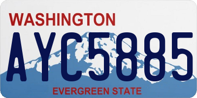 WA license plate AYC5885