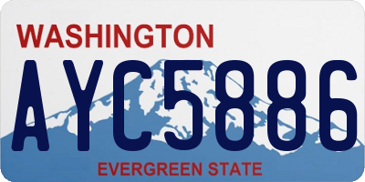 WA license plate AYC5886