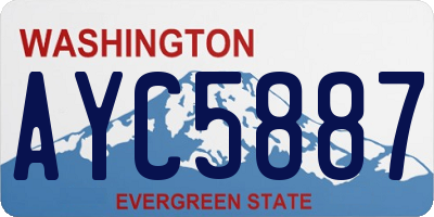 WA license plate AYC5887