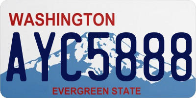 WA license plate AYC5888
