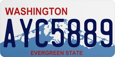WA license plate AYC5889