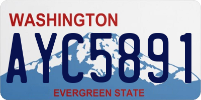 WA license plate AYC5891