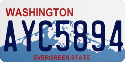 WA license plate AYC5894