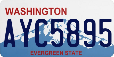 WA license plate AYC5895
