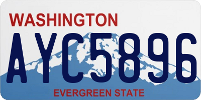 WA license plate AYC5896