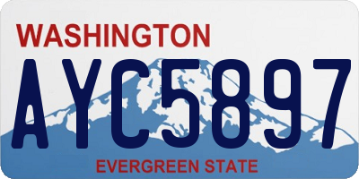 WA license plate AYC5897