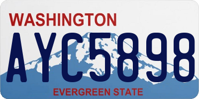 WA license plate AYC5898