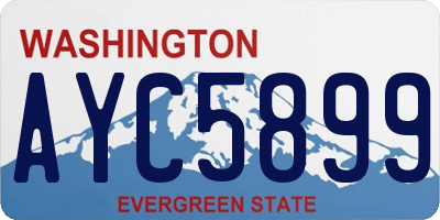 WA license plate AYC5899