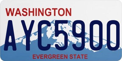 WA license plate AYC5900