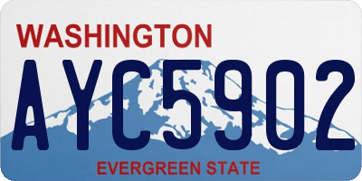 WA license plate AYC5902