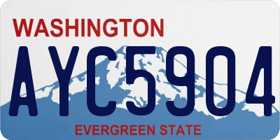 WA license plate AYC5904