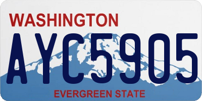 WA license plate AYC5905