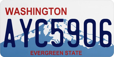 WA license plate AYC5906