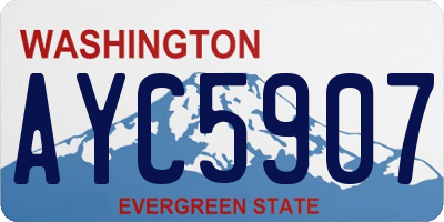 WA license plate AYC5907