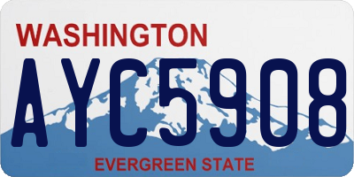 WA license plate AYC5908