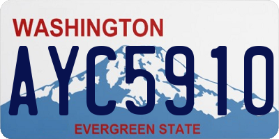WA license plate AYC5910