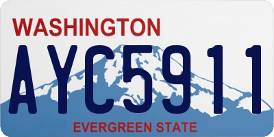 WA license plate AYC5911