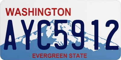 WA license plate AYC5912
