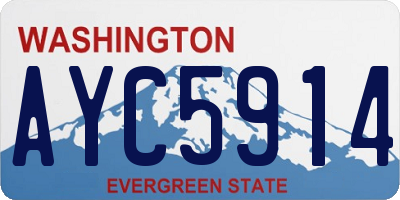 WA license plate AYC5914