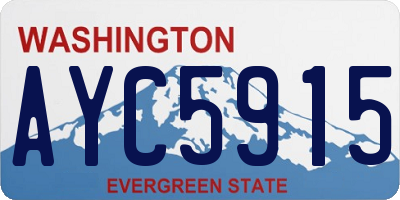 WA license plate AYC5915