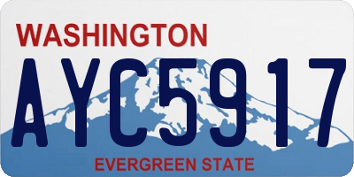 WA license plate AYC5917