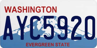 WA license plate AYC5920