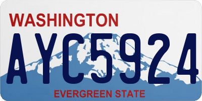 WA license plate AYC5924